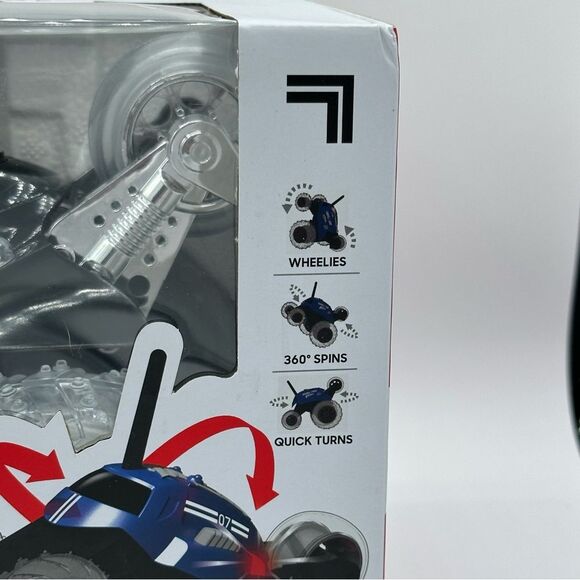 NEW- SHARPER IMAGE® THUNDER TUMBLERREMOTE CONTROL 360° SPINNING CAR BLACK - Picture 2 of 7
